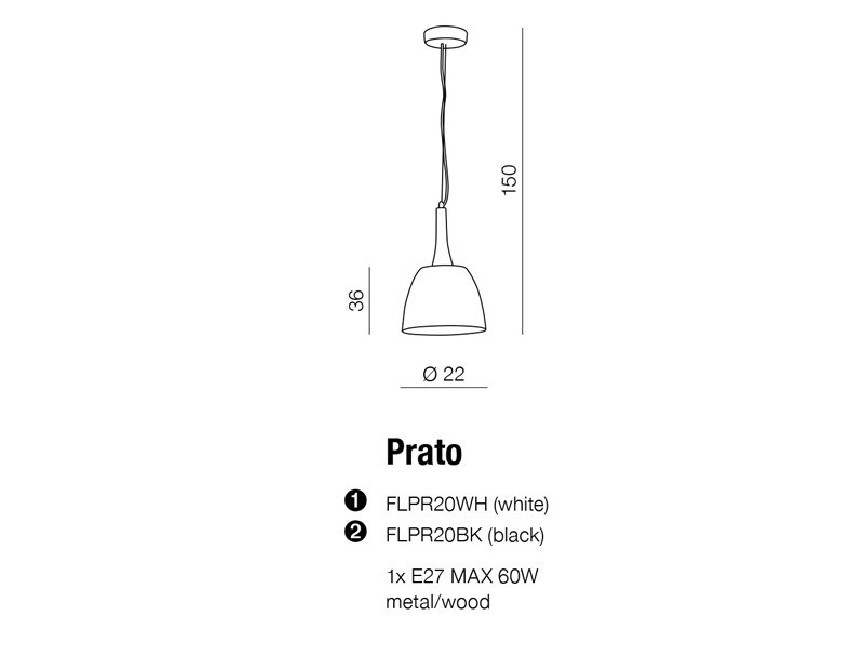 LAMPA WISZĄCA PRATO BLACK