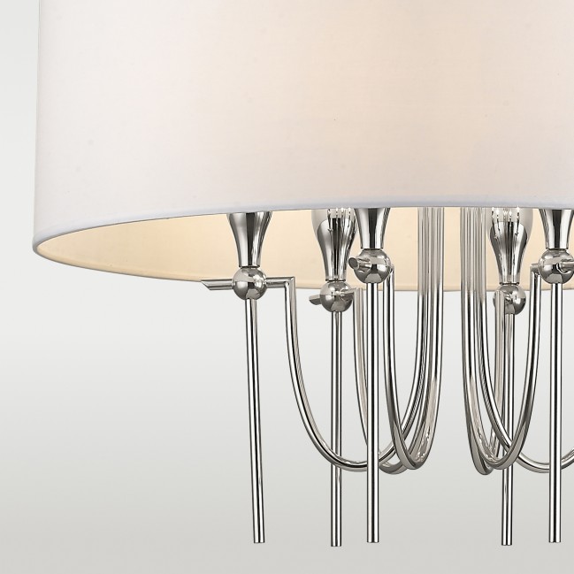Lampa wisząca Las Vegas w kolorze niklu