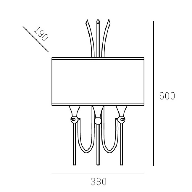 Kinkiet Las Vegas w kolorze złota