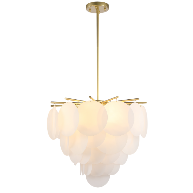 Lampa wisząca Tromso w kolorze mosiądzu