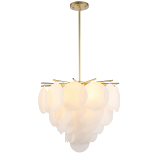Lampa wisząca Tromso w kolorze mosiądzu