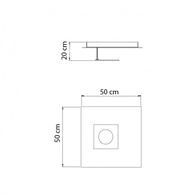 NOWOCZESNY PLAFON PETRA 50 LED
