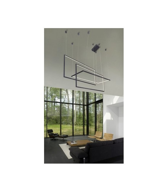 LAMPA WISZACA METRIC LED DIMM BLACK
