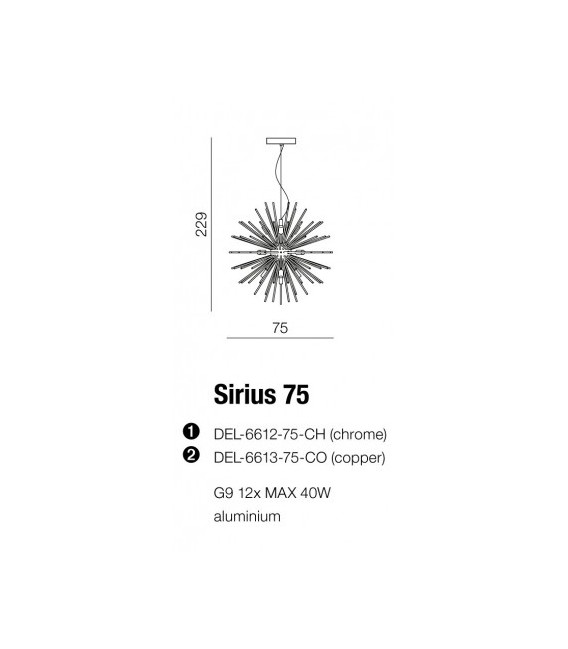 LAMPA WISZĄCA SIRIUS 75
