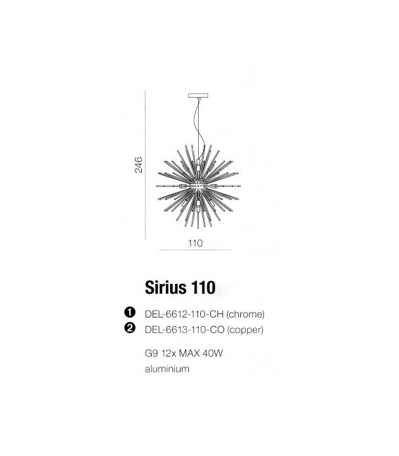 LAMPA WISZĄCA SIRIUS 110 COPPER
