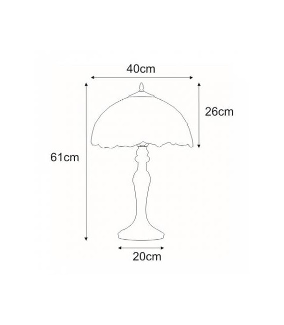 LAMPA STOŁOWA WITRAŻ