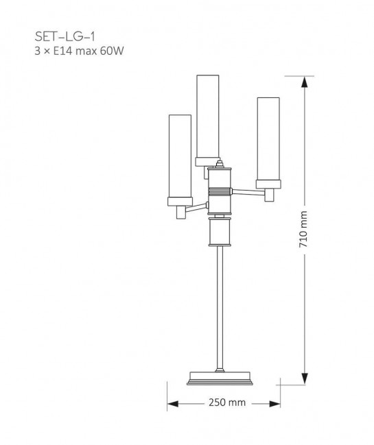 LAMPA STOŁOWA SETI ZŁOTA