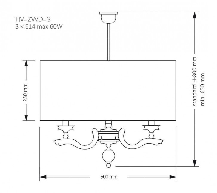 LAMPA WISZĄCA TIVOLI NIKIEL