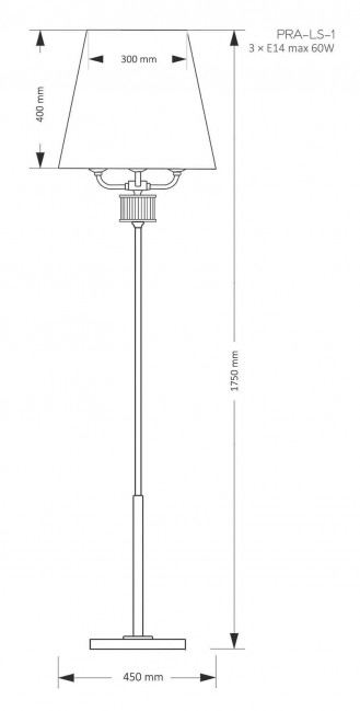 LAMPA PODŁOGOWA PRATO NIKIEL