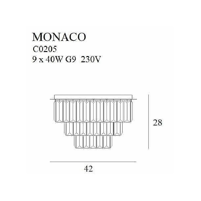 PLAFON MONACO ZŁOTY