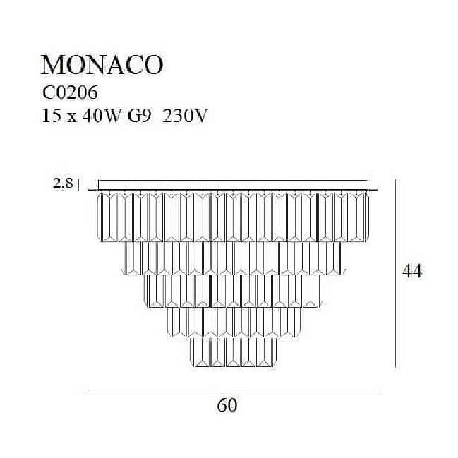 PLAFON MONACO ZŁOTY