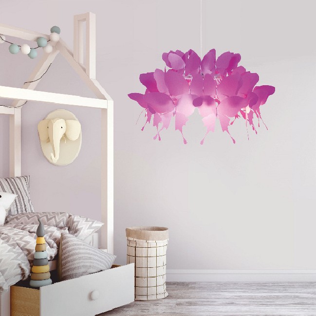 LAMPA WISZĄCA FARFALLA CIEMNO RÓŻOWA