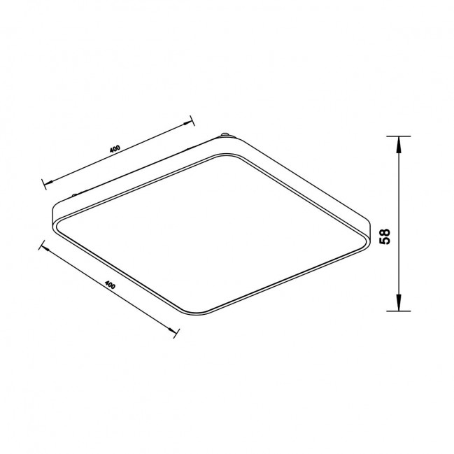 PLAFON SIERRA LED SREBRNY