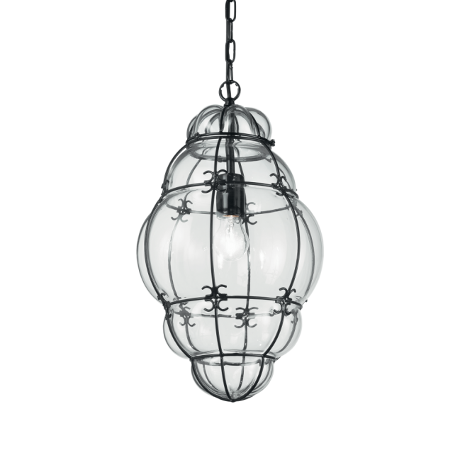 LAMPA WISZĄCA ANFORA CZARNA