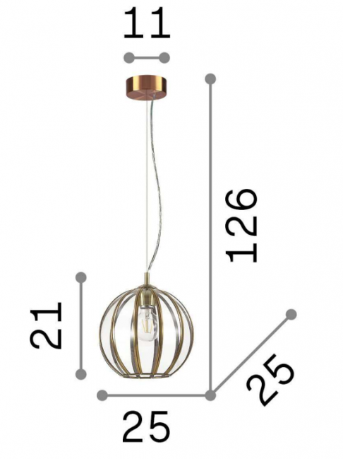 LAMPA WISZĄCA RONDO ANTYCZNY BRĄZ