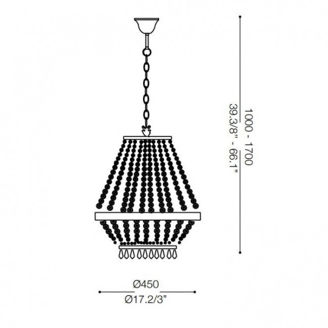 LAMPA WISZĄCA CAESAR ZŁOTA