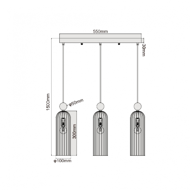 LAMPA WISZĄCA PIEGA 3