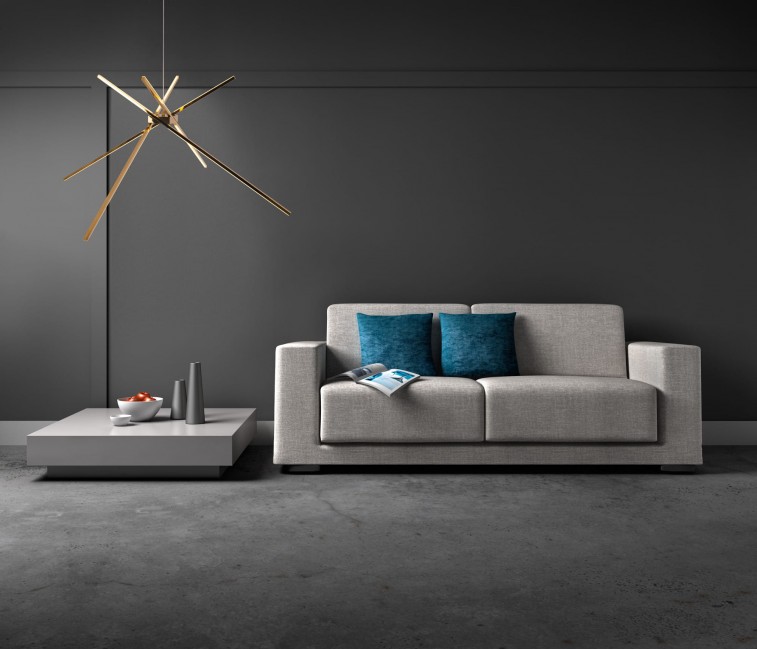 LAMPA WISZĄCA SPIDER LED ZŁOTA