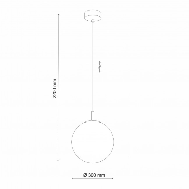 LAMPA WISZĄCA CADIX 1 ZŁOTA
