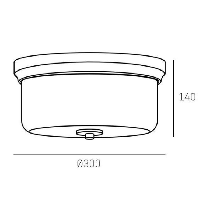Plafon Dresden w kolorze mosiądzu