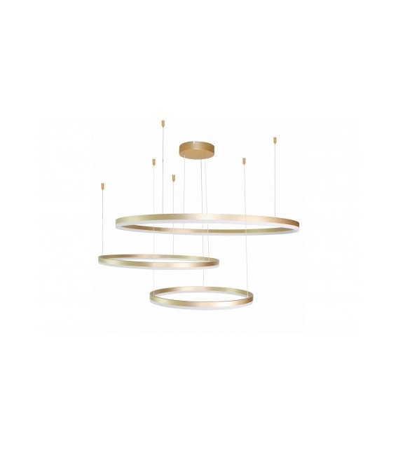 LAMPA WISZĄCA HALO 100+80+60 DIMM ZŁOTA
