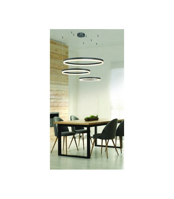 LAMPA WISZĄCA HALO CCT + REMOTE CONTROL CZARNA