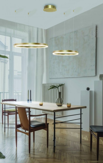 LAMPA WISZĄCA HALO CCT + REMOTE CONTROL ZŁOTA