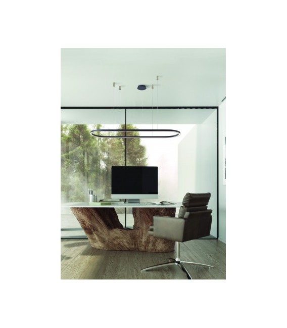 LAMPA WISZĄCA ELENA 120 LED DIMM CZARNA