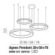 LAMPA WISZĄCA AGNES DIMM CCT SWITCH ZŁOTA
