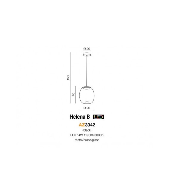 LAMPA WISZĄCA HELENA B BRASS