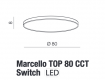 PLAFON MARCELLO 80 LED CCT SWITCH CZARNY