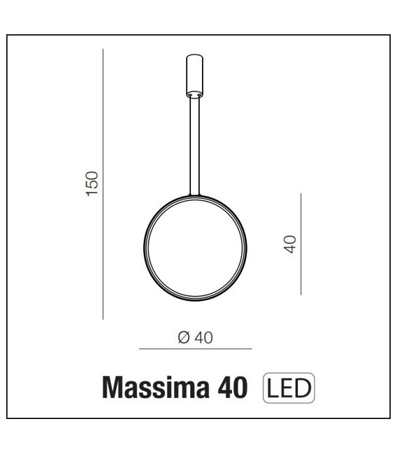 LAMPA WISZĄCA MASSIMA 40 DIMM CZARNA