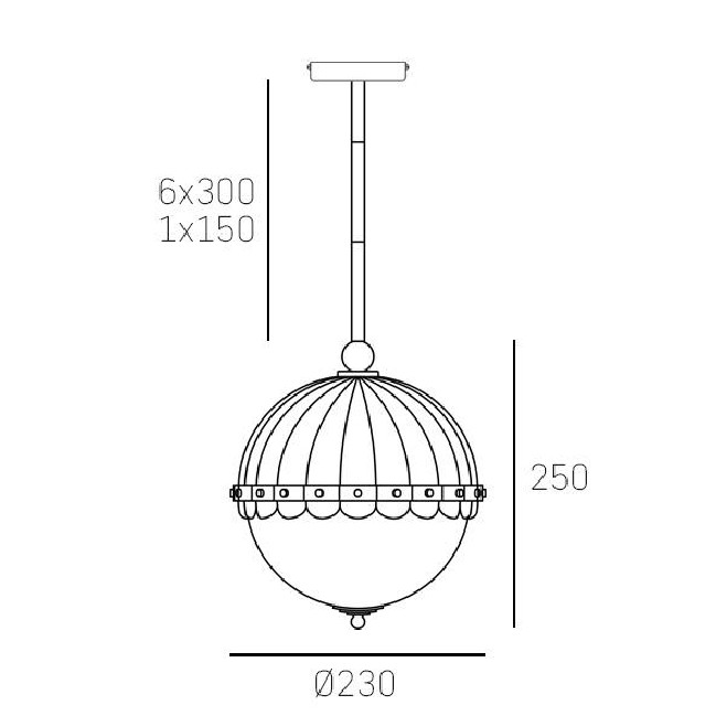 Lampa wisząca Pralines czarna
