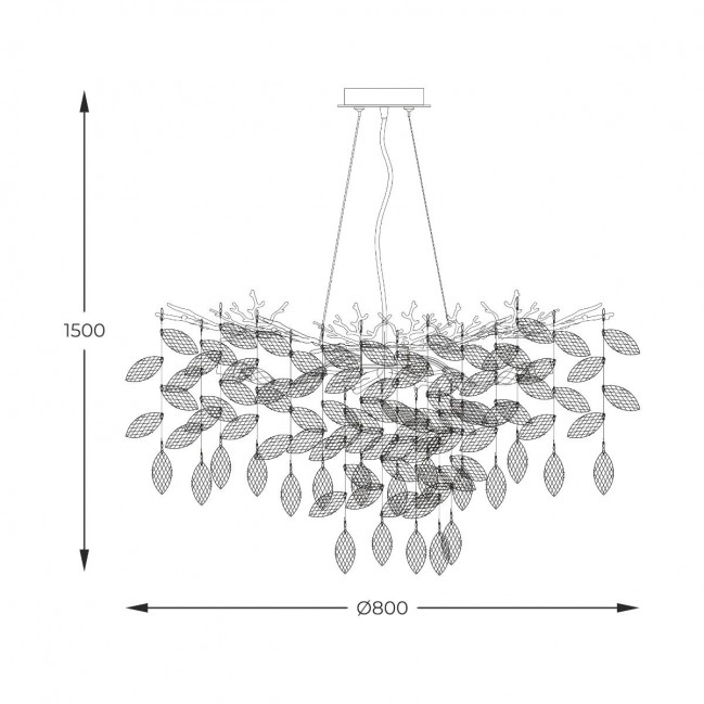 LAMPA WISZĄCA CINDY CHROM