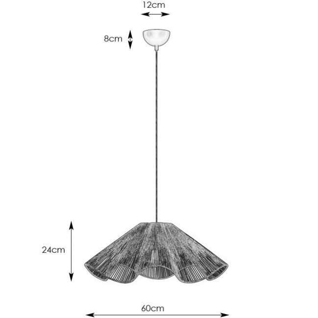 LAMPA WISZĄCA NAMI CZARNA