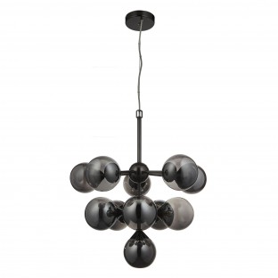 LAMPA WISZĄCA OSCAR 11 CHROM CZARNY