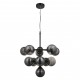 LAMPA WISZĄCA OSCAR 11 CHROM CZARNY