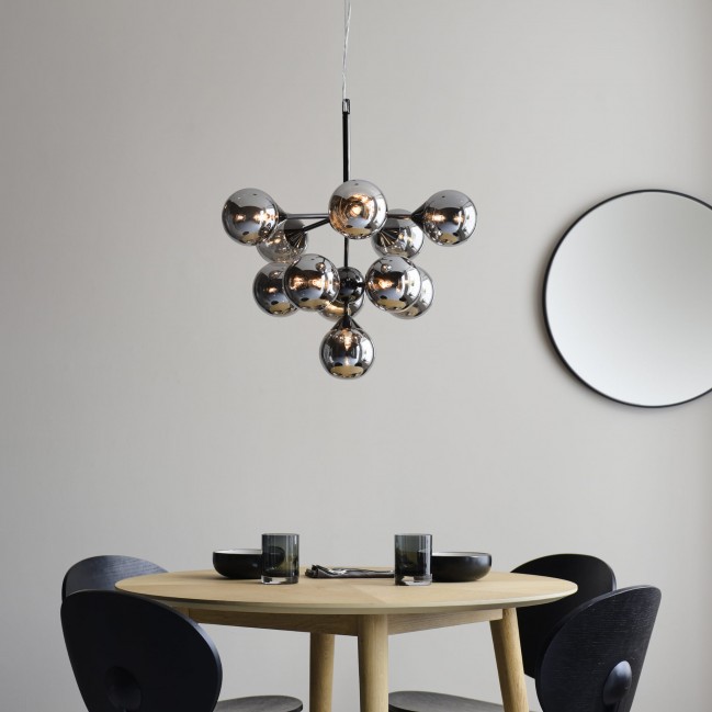 LAMPA WISZĄCA OSCAR 11 CHROM CZARNY