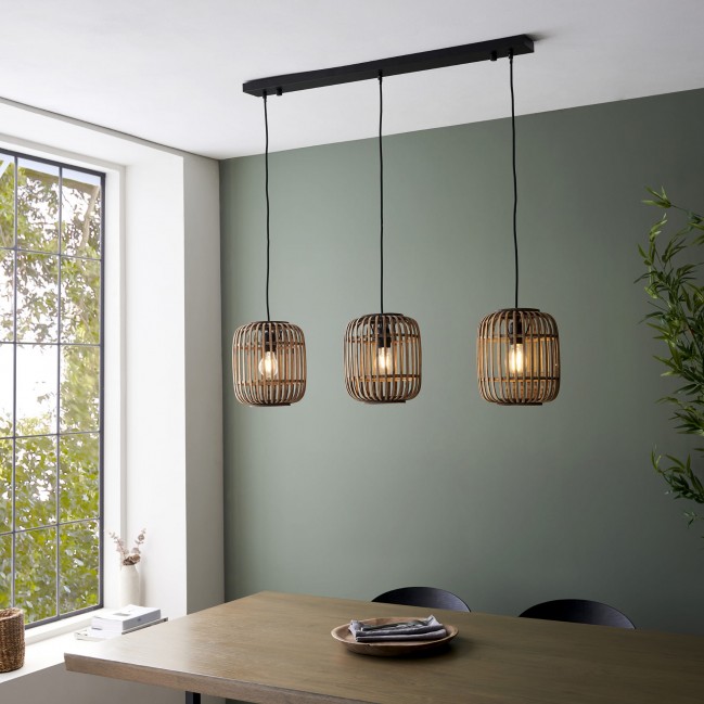 LAMPA WISZĄCA MATHIAS 3 NATURAL BAMBOO
