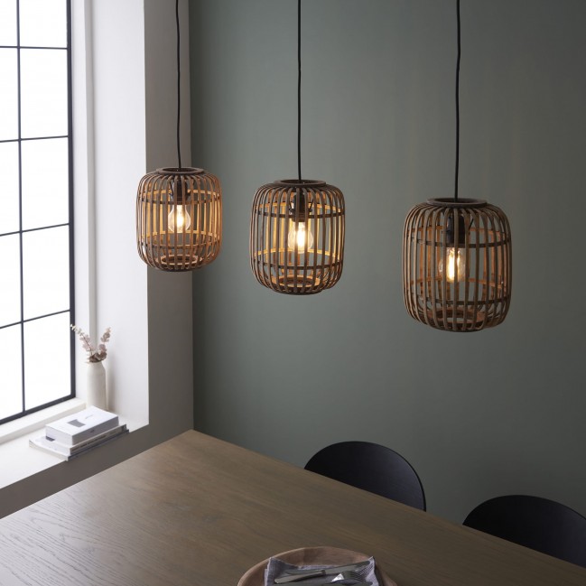 LAMPA WISZĄCA MATHIAS 3 NATURAL BAMBOO