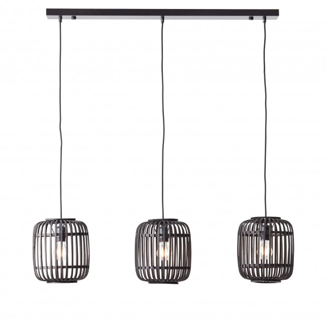 LAMPA WISZĄCA MATHIAS 3 BLACK BAMBOO
