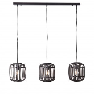 LAMPA WISZĄCA MATHIAS 3 BLACK BAMBOO
