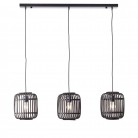 LAMPA WISZĄCA MATHIAS 3 BLACK BAMBOO