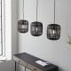 LAMPA WISZĄCA MATHIAS 3 BLACK BAMBOO