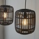 LAMPA WISZĄCA MATHIAS 3 BLACK BAMBOO