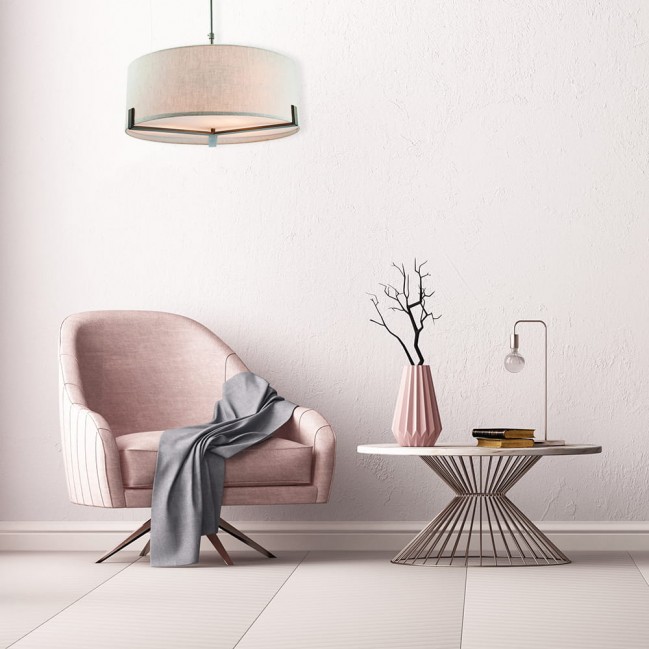 LAMPA WISZĄCA HAYFIELD 3 NATURAL LINEN