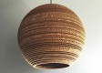 LAMPA WISZĄCA Z TEKTURY SFERA 45 BRĄZOWA