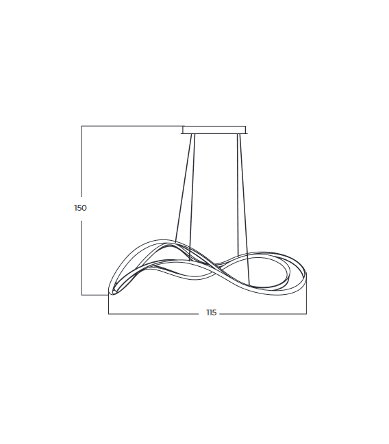 LAMPA WISZĄCA TWIST LED DIMM ZŁOTA