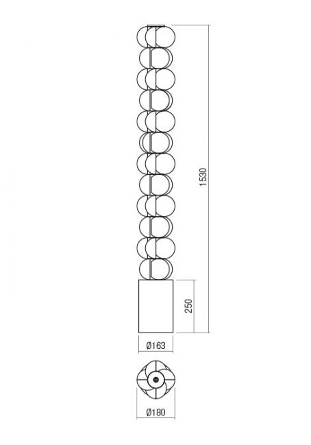 LAMPA PODŁOGOWA JACO LED CZARNO BIAŁA