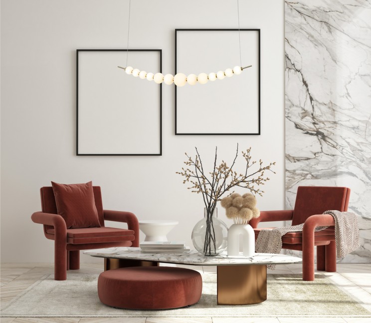 LAMPA WISZĄCA RONZA LED ZŁOTA
